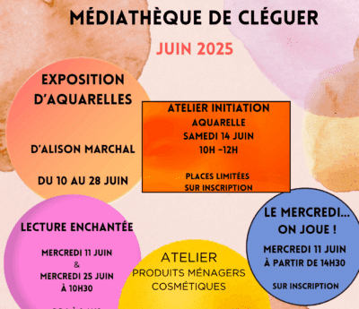 Médiathèque – Programme Juin