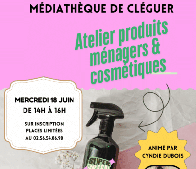 Médiathèque – Atelier produits ménagers et cosmétiques