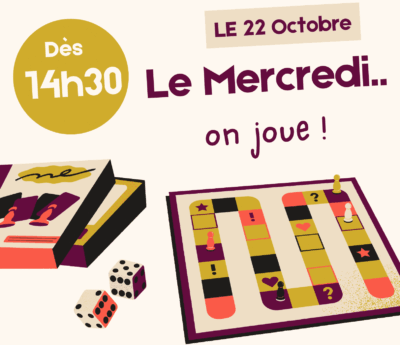 ✅ ​MÉDIATHÈQUE – MERCREDI ON JOUE ​🃏​♟️​